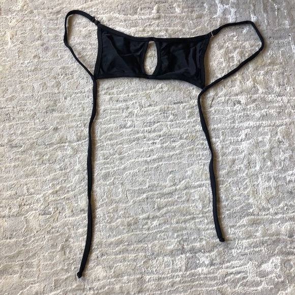 Bella Beachwear Brazilian Black Micro Bikini Top - Picture 3 of 4